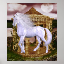 Unicorn White Beauty Poster