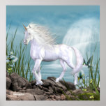 Unicorn White Beauty Print