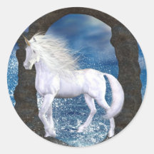 Unicorn White Beauty Sticker
