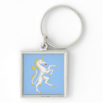 Unicorn with Golden Horn and Tail.
