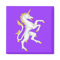 Unicorn with Golden Horn and Tail.
