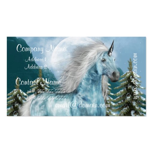 Unicorns in Moonlight  Business Cards