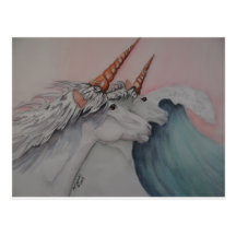 Unicorns of the sea post cards