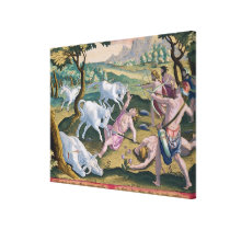 Unicorns on the Banks of the Indus, Hunted by Perm canvas prints