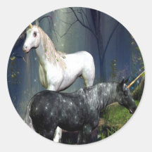 Unicorns Round Stickers