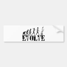 Unicycling Unicyclist Unicycle Evolution Sports Bumper Stickers