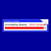 Uninstalling Obama Bumper Sticker bumper stickers
