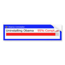 Uninstalling Obama Bumper Sticker bumper stickers