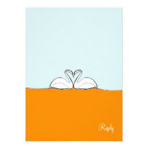 Union Blue/Orange - Reply Card Personalised Invitation
