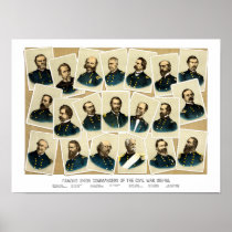 Union Commanders of The Civil War Poster