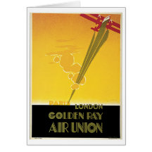Union d'or d'air de rayon carte de vœux