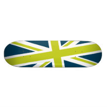 Union Flag Skateboard (Navy/LIme)