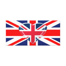 Union Jack and Heart Wrapped Canvas Canvas Print