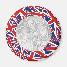 Union Jack Border Template Fridge Magnets