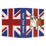 Union Jack Cartoon English Bulldog binders