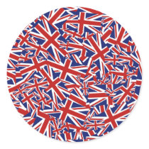 Union Jack Collage Round Stickers