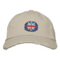 Union jack embroidered design embroidered hats