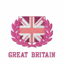 Union jack embroidered design polo shirt