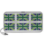Union Jack Flag in Green Doodle Speakers