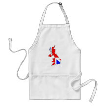 Union Jack Flag on British Map Apron