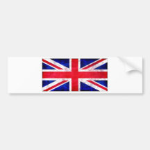 Union Jack grunge t-shirts and gifts Bumper Sticker