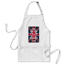 Union Jack Keep Calm And Carry On Apron