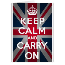 Union Jack Keep Calm And Carry On Cards
