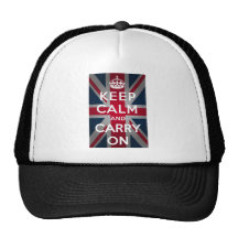 Union Jack Keep Calm And Carry On Hats