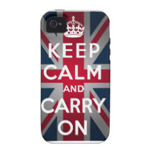 Union Jack Keep Calm And Carry On iPhone 4 Covers