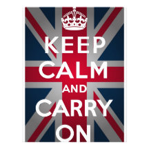 Union Jack Keep Calm And Carry On Letterhead Design