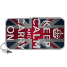 Union Jack Keep Calm And Carry On Travelling Speaker