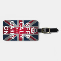 Union Jack Keep Calm And Carry On Tag For Luggage