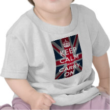 Union Jack Keep Calm And Carry On Tshirt