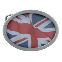 union jack oval belt buckles