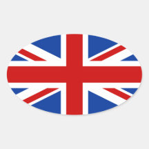 Union Jack Oval Sticker