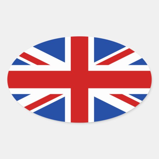 Union Jack Oval Sticker
