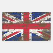 Union Jack Rectangular Stickers