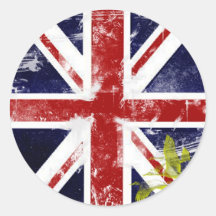 Union Jack Round Sticker