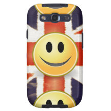 Union Jack Smiley Face Samsung Galaxy S3 Vibe Case Samsung Galaxy SIII Case