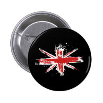 Union Jack Splatter Button buttons