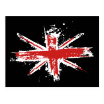 Union Jack Splatter Postcard postcards