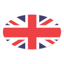 Union Jack Oval Stickers