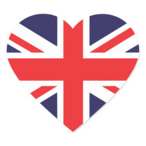Union Jack Heart Stickers