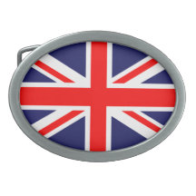 Union Jack - UK Flag Oval Belt Buckle