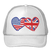 Union Jack/USA Casquettes De Camionneur