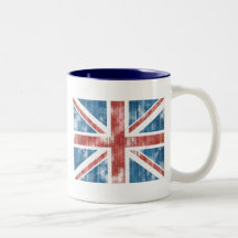 Union Jack worn Coffee Mugs