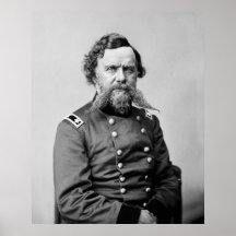 Union Officer with Huge Moustache, 1860s. Print