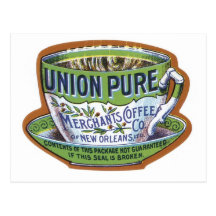 Union Pure Merchant's Coffee Label Post Cards