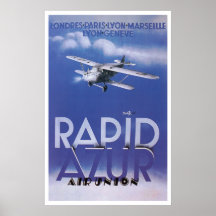 Union rapide d'air d'Azur Posters