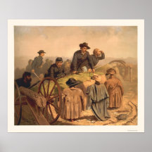 Union Soldiers Storming Fake Defences 1873 Posters